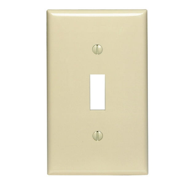 Pack of 12 Toggle Switch Wall Plate 1-Gang Brown 